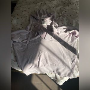 aerie down to earth henley hoodie purple